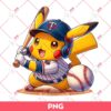 Pikachu Minnesota Twins Baseball Player PNG, Pikachu MLB Baseball PNG