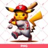 Pikachu Philadelphia Phillies Player PNG, Pokemon Pikachu Phillies Baseball PNG