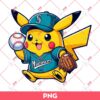 Pikachu Seattle Mariners PNG, Pikachu Baseball Player PNG