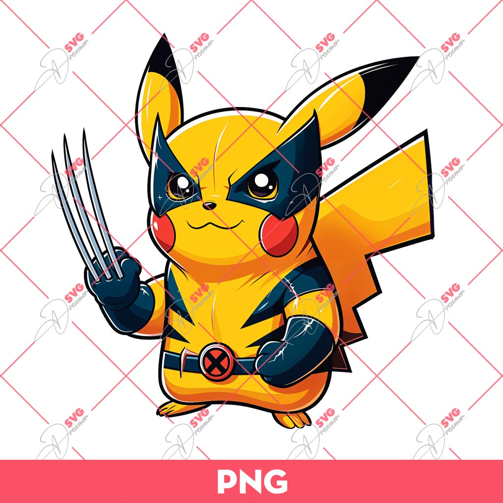 Pikachu X Wolverine PNG, Wolverine Pikachu PNG
