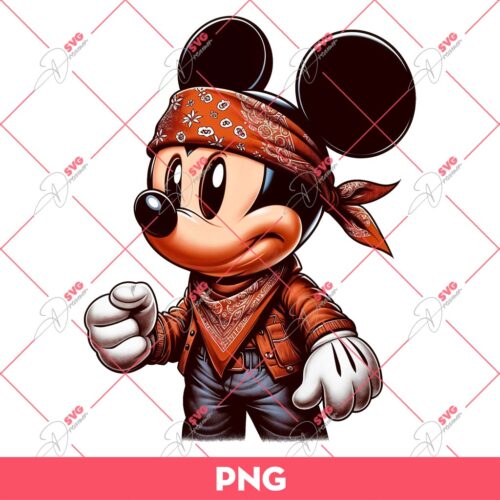 Retro Chicano Mickey Mouse PNG, Latino Mickey Mouse PNG