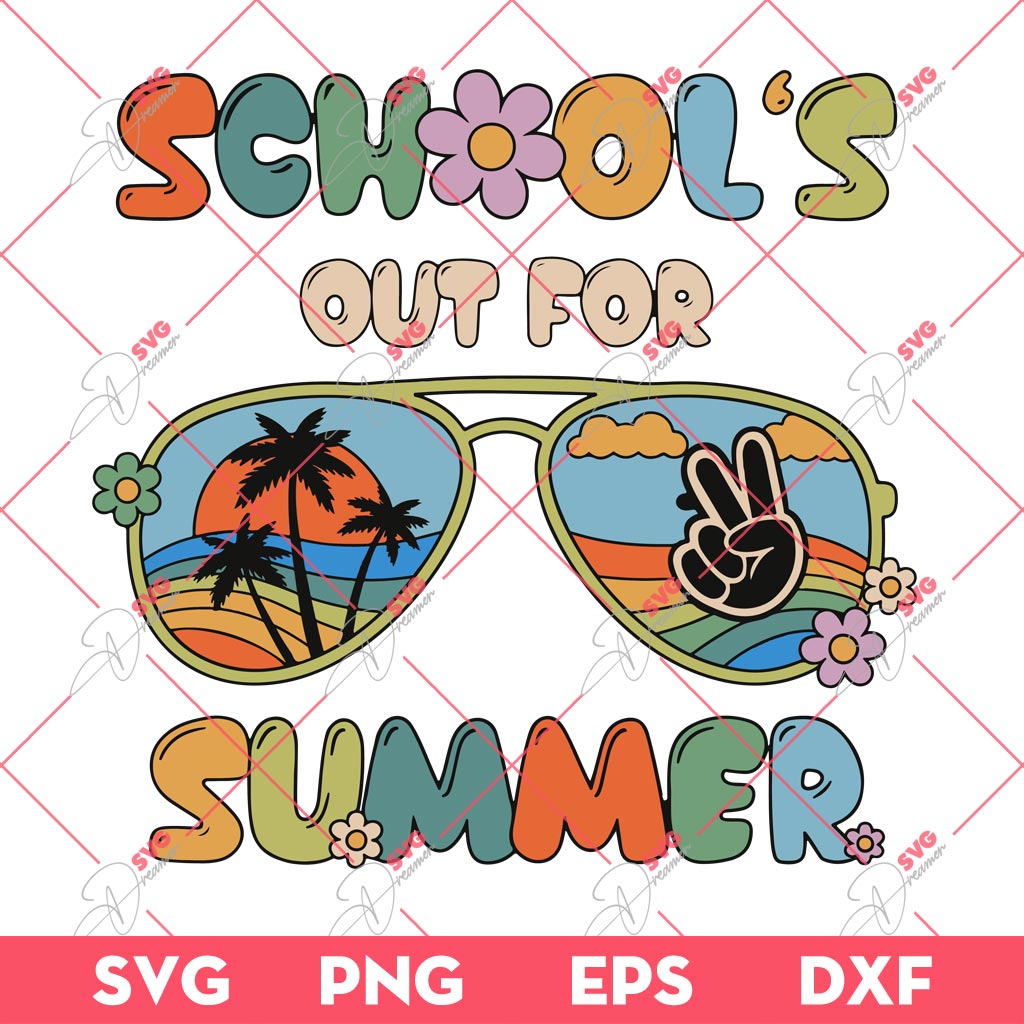 Schools Out For Summer SVG PNG, Summer Senior 2024 SVG