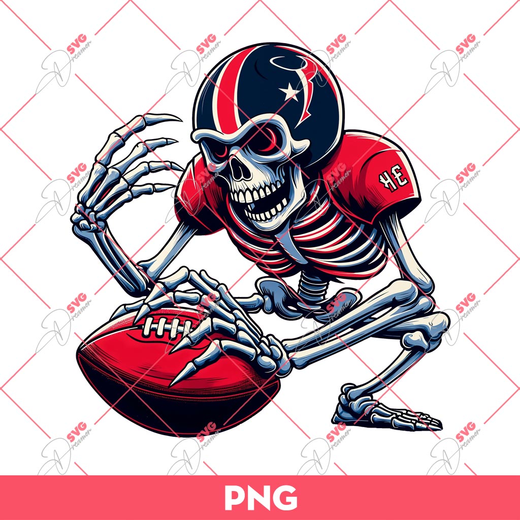 Skeleton Houston Texans PNG, Skull Texans PNG, Skeleton NFL Football PNG