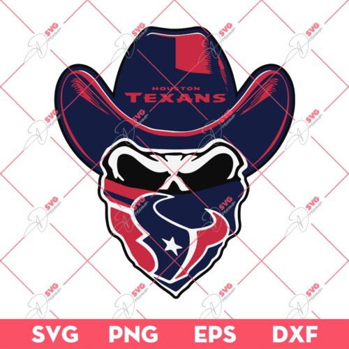 Skull Houston Texans SVG, Houston Texans Skeleton Skull Football SVG PNG EPS DXF
