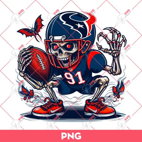 Skull Texans NFL PNG, Skeleton Houston Texans Football PNG