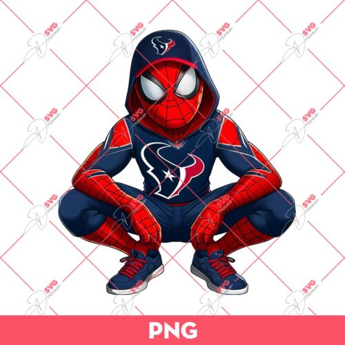 Spiderman Houston Texans PNG, Spiderman NFL Football PNG