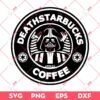 Starwars Death Starbucks Coffee SVG, Darth Varder Star Wars Coffee SVG PNG EPS DXF