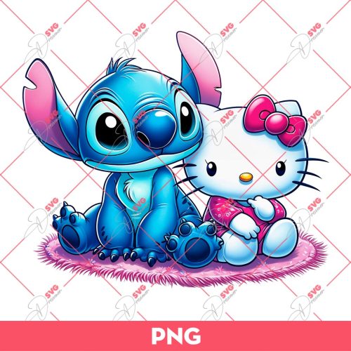 Stitch And Hello Kitty PNG, Stitch PNG, Hello Kitty PNG