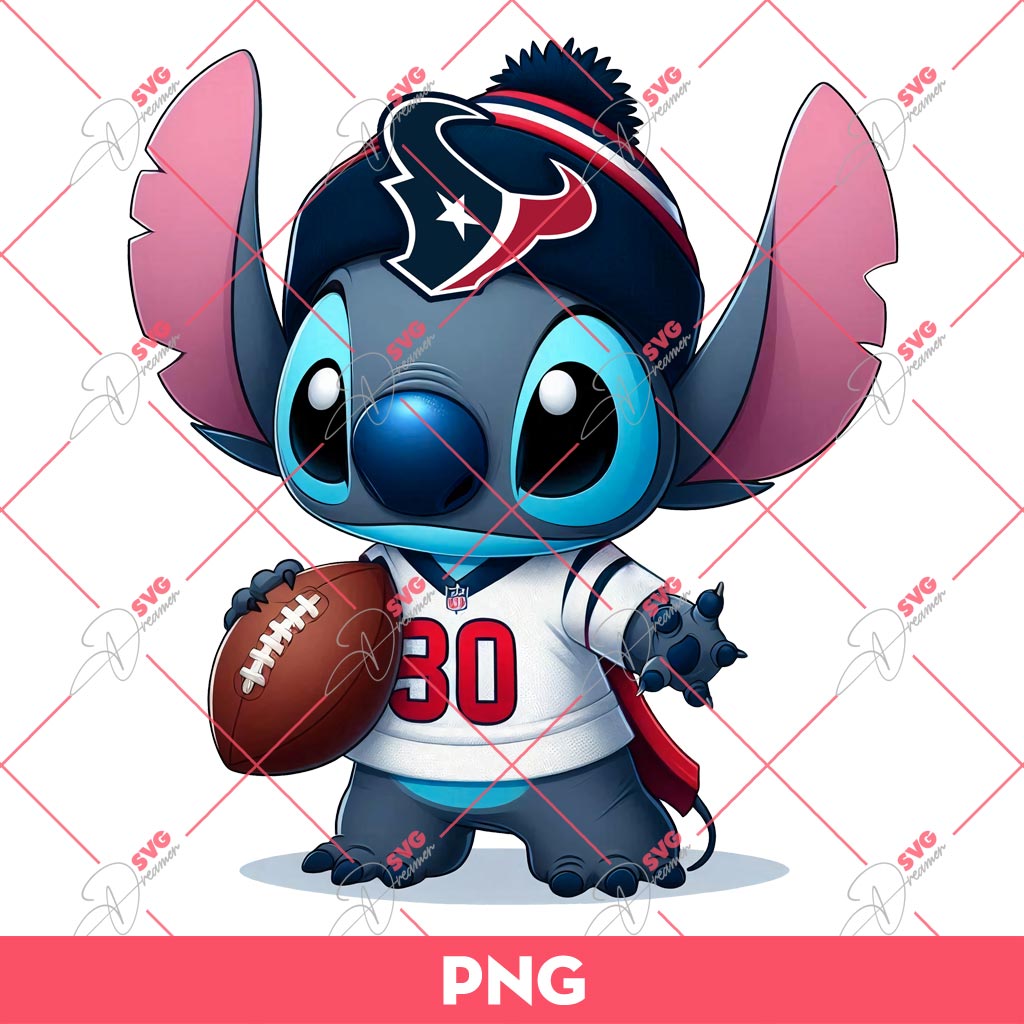Stitch Houston Texans PNG, Stitch NFL Football PNG