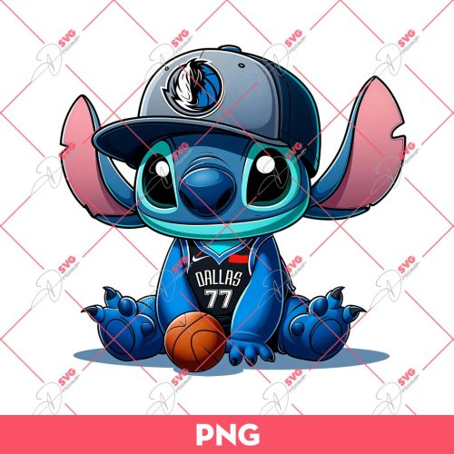 Stitch Mavericks PNG, Stitch NBA Basketball PNG