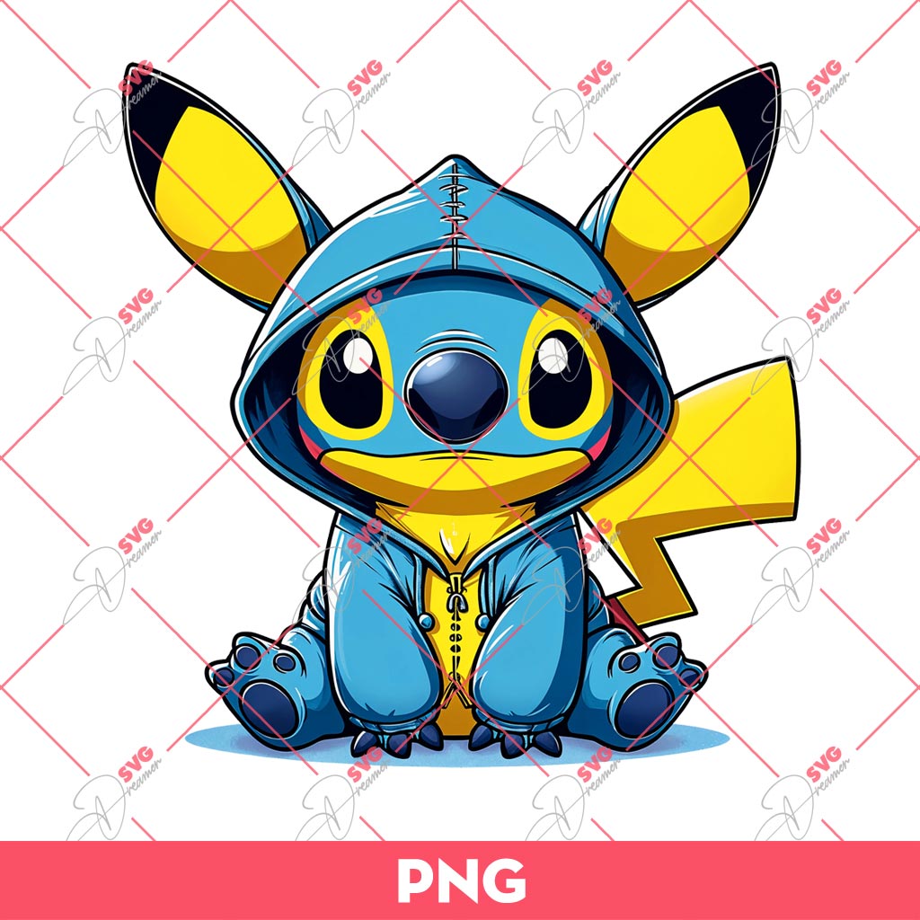 Stitch Pikachu PNG, Pikachu Stitch PNG