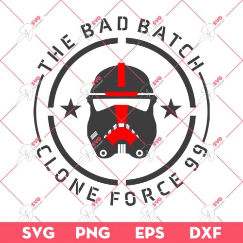 The Bad Batch Clone Force 99 SVG PNG, The Bad Batch Star Wars SVG PNG EPS DXF
