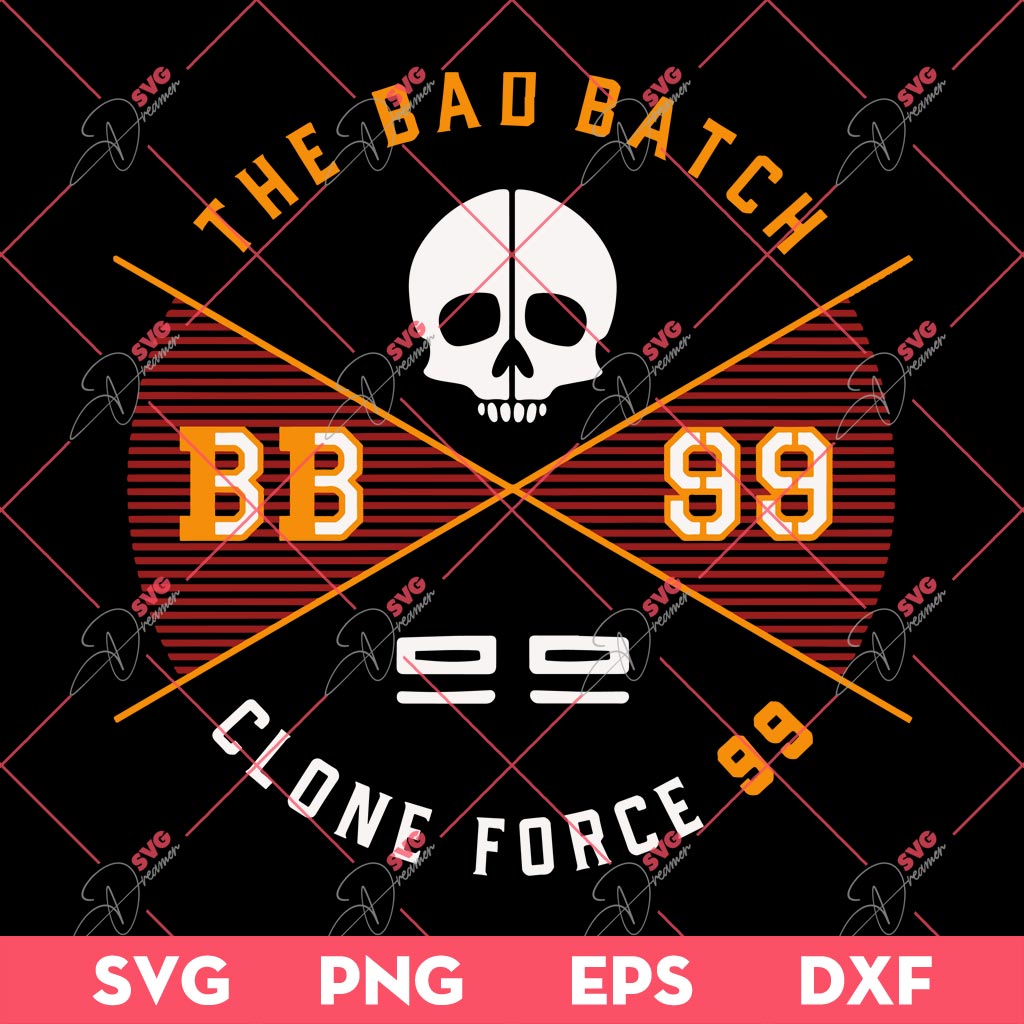 The Bad Batch Skull Star Wars SVG PNG, Bad Batch SVG PNG EPS DXF