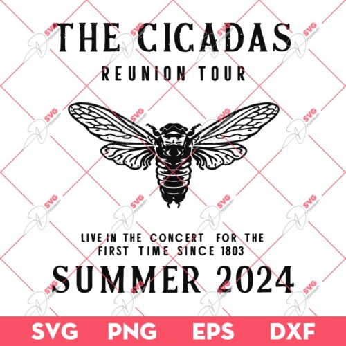 The Cicadas Reunion Tour Summer Scream 2024 SVG PNG EPS DXF, The Cicadas Reunion Tour SVG
