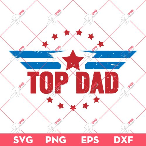 Top Dad US Flag PNG, Fathers Day PNG, America Dad PNG
