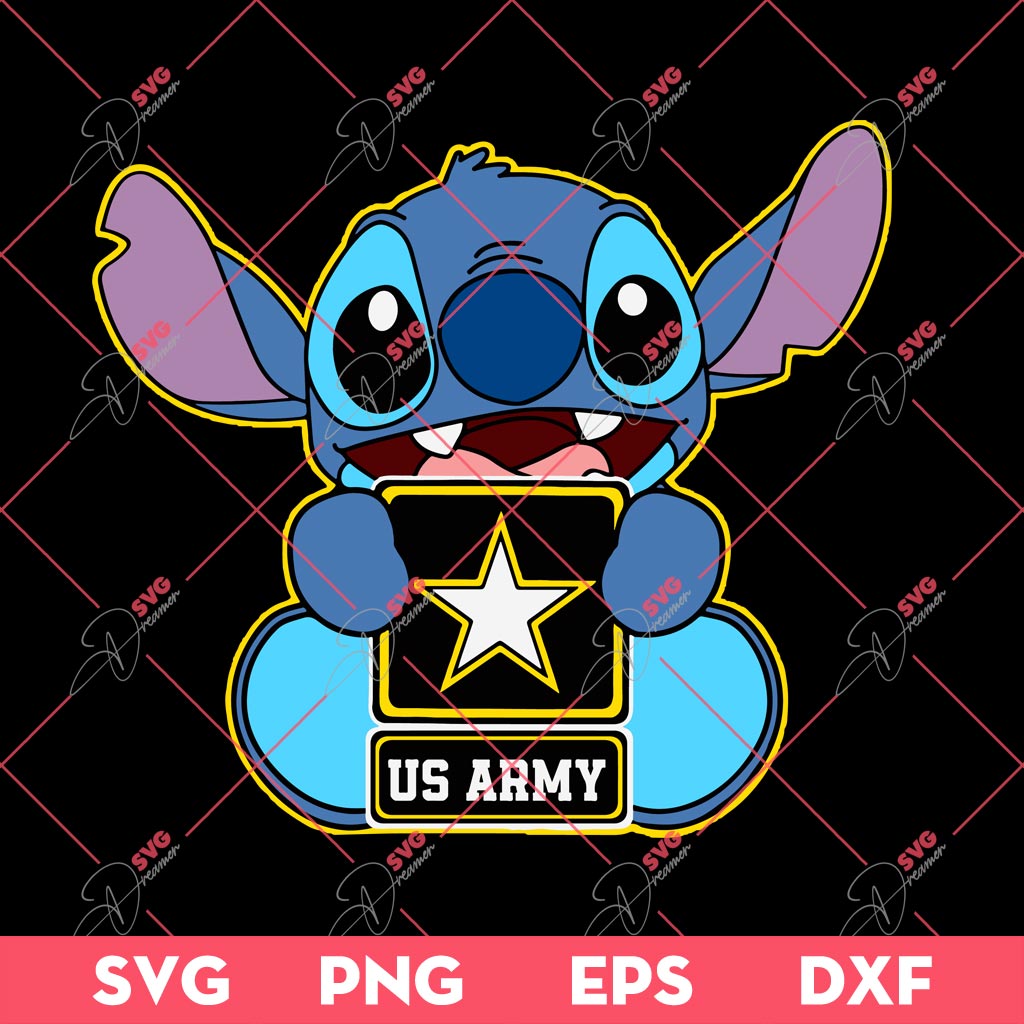 US Army Stitch SVG PNG, Stitch Patriotic SVG PNG, Independence Day 04th Of July SVG PNG