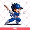 Vegeta Dragonball Dodgers Baseball PNG, Vegeta Dodgers PNG