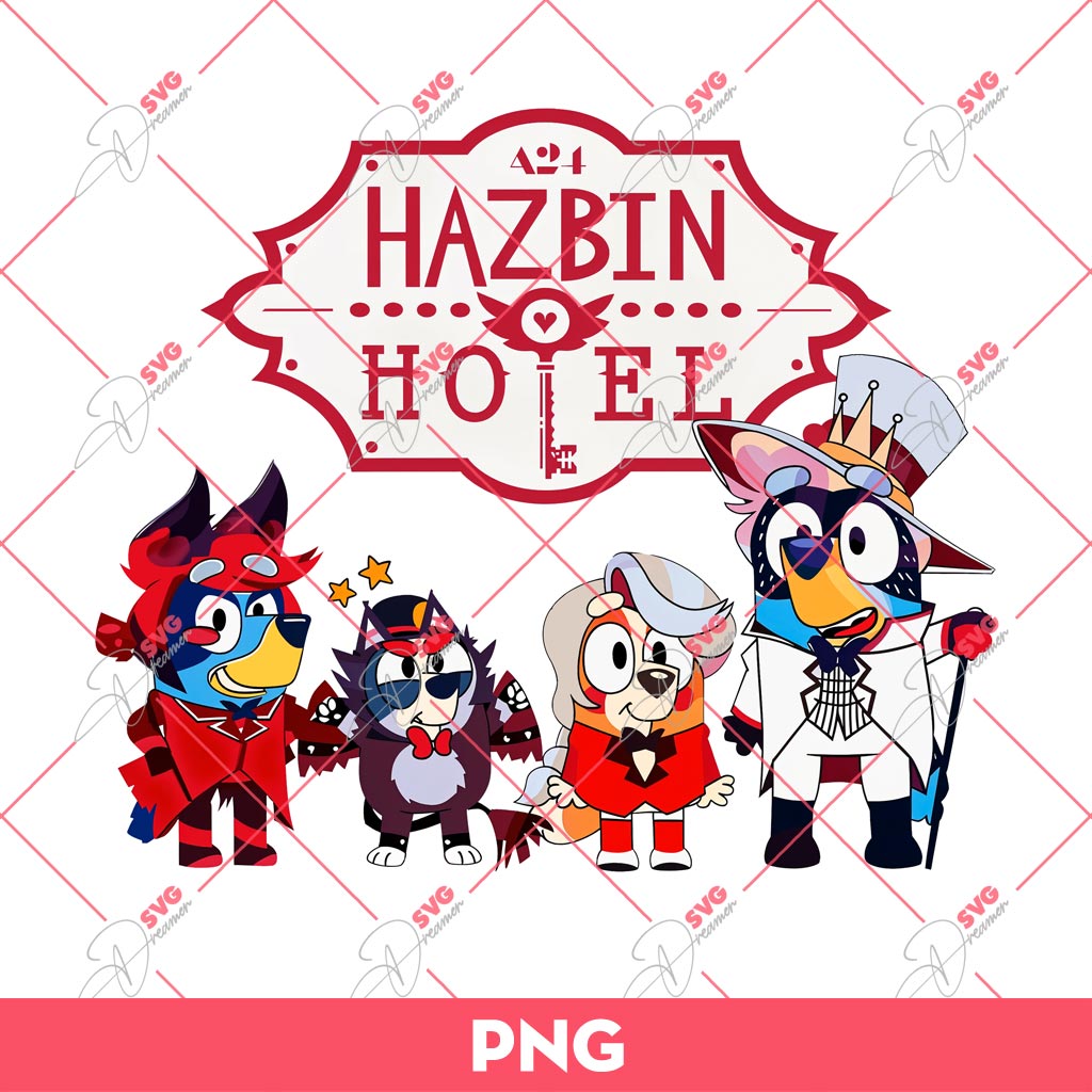 Bluey X Hazbin Hotel PNG, Hazin Hotel PNG, Bluey PNG