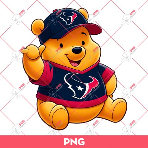 Winnie The Pooh Houston Texans PNG, Winnie The Pooh Football PNG