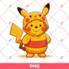 Winnie The Pooh Wearing Pikachu Outfits PNG, Pooh Pikachu PNG