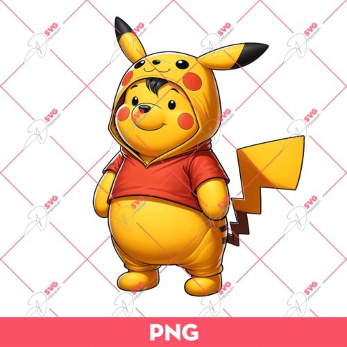 Winnie The Pooh X Pikachu PNG, Pikapooh PNG