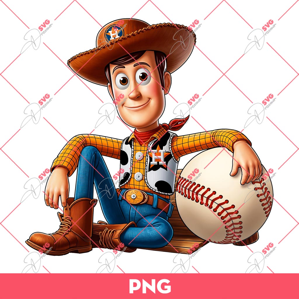 Woody Astros Baseball PNG, Toy Story Woody Houston Astros PNG
