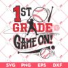 1st Grade Game On SVG, Retro Baseball 1st Grade Game On SVG PNG