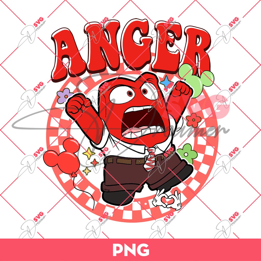 Anger Inside Out 2 Cartoon PNG, Inside Out 2 Movie Characters PNG