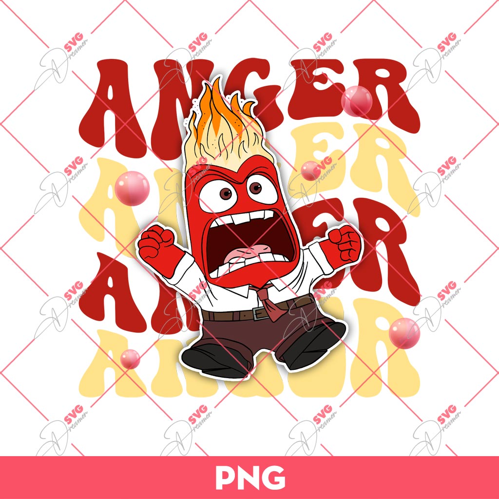 Anger Inside Out 2 PNG, It's Okay To Feel All The Feels PNG