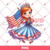 Anna Frozen Disney Princess Independence Day PNG, Anna Frozen 04th Of July PNG