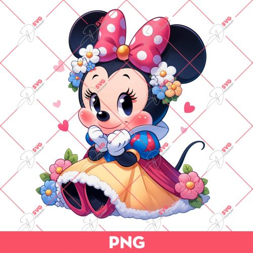 Baby Minnie Mouse x Snow White Princess PNG, Disney Characters PNG