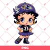 Baltimore Ravens Betty Boop PNG, Cute Betty Boop NFL Football PNG