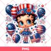Betty Boop Celebrate Independence Day PNG, Betty Boop 04th Of July PNG