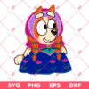 Bingo Anna Frozen SVG PNG, Bluey Princess SVG PNG, Bingo x Princess SVG PNG