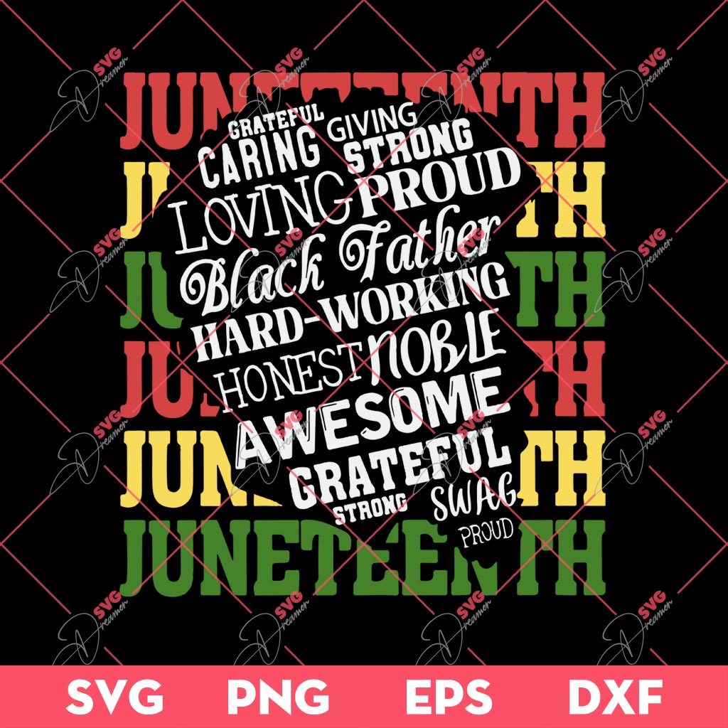Black Father SVG PNG, Juneteenth SVG PNG, Black Freedom 1865 SVG PNG