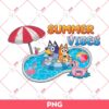 Bluey And Bingo Hello Summer PNG, Bluey Summer Vibes PNG