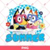 Bluey Kids Holiday PNG, Summer Vacation Bluey PNG, Bluey Bingo Summer Vibes PNG