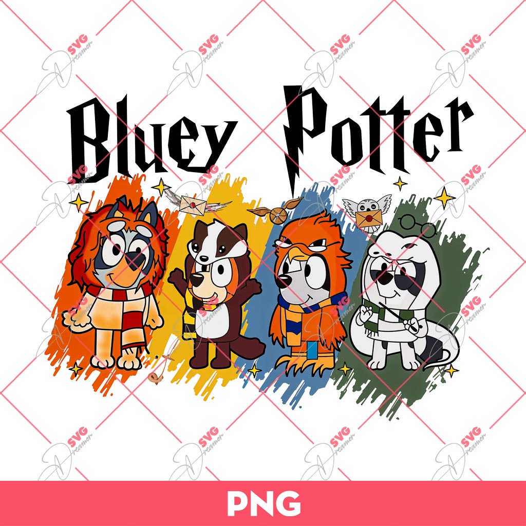 Bluey Potter PNG, Bluey PNG, Harry Potter Bluey PNG