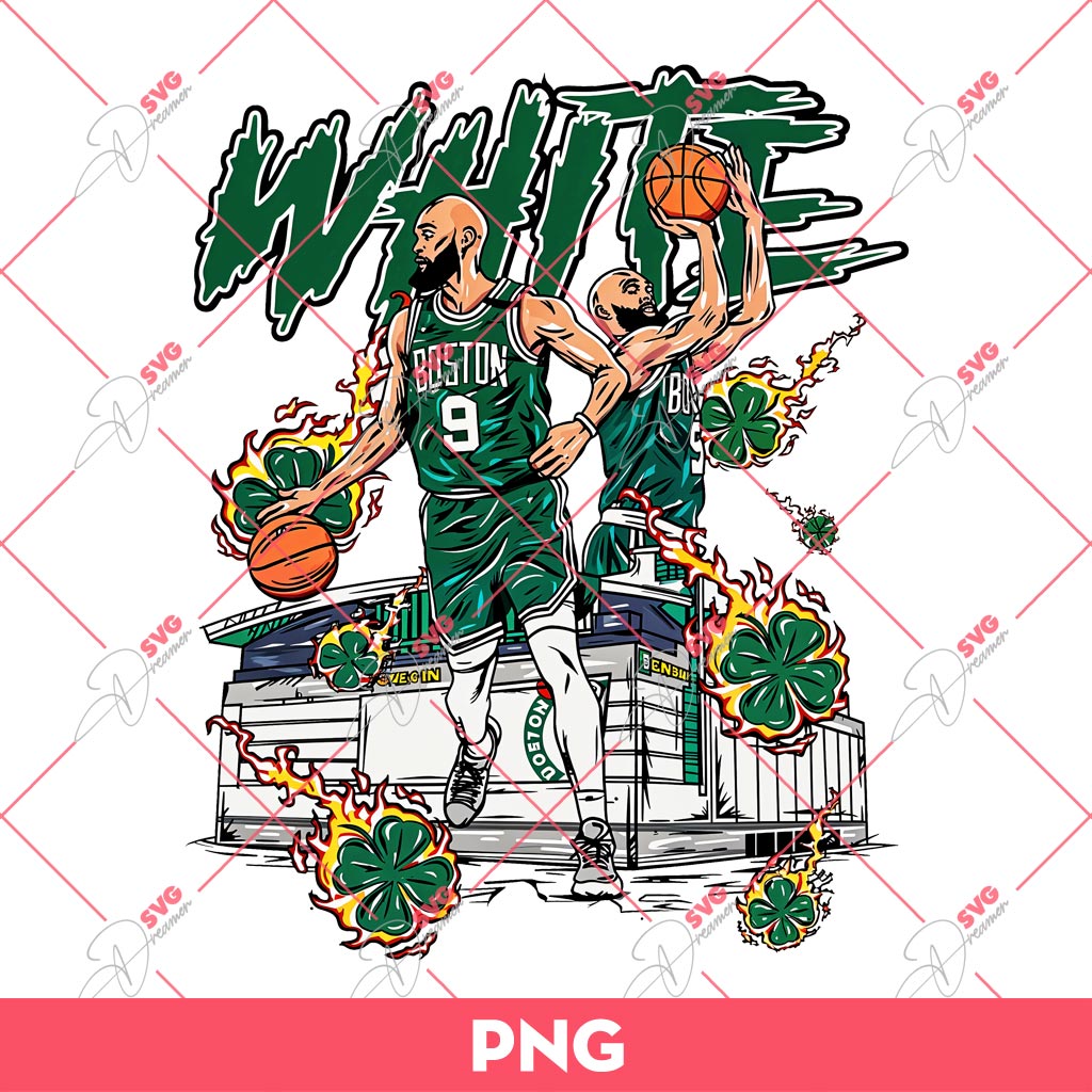 Boston Celtics White Basketball PNG, Boston Celtics NBA Players PNG