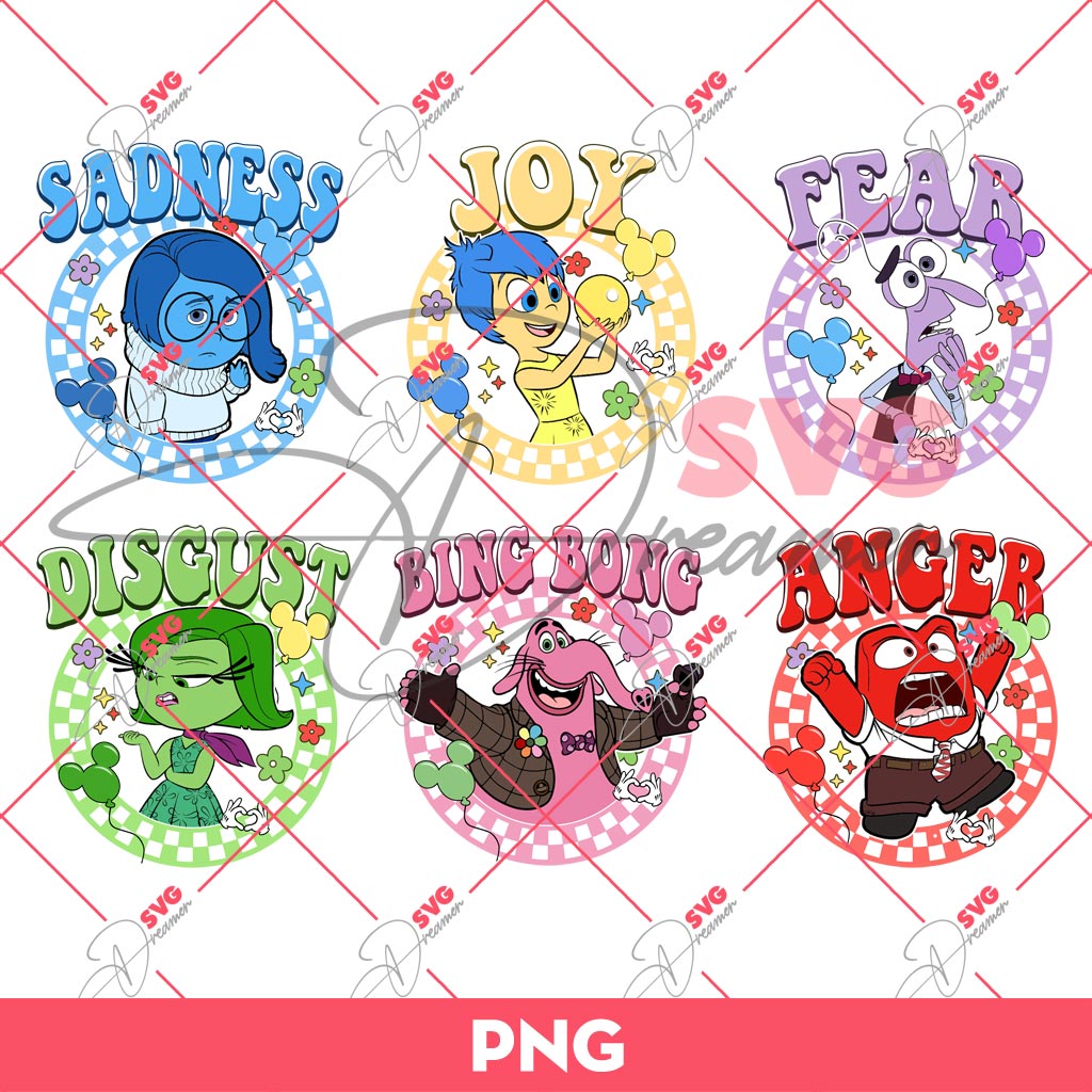 Bundle Inside Out 2 Movie Characters PNG, Inside Out 2 PNG Bundle