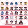 Bundle New York Yankees PNG, Bundle Cartoon Characters MLB Baseball Yankees Team PNG