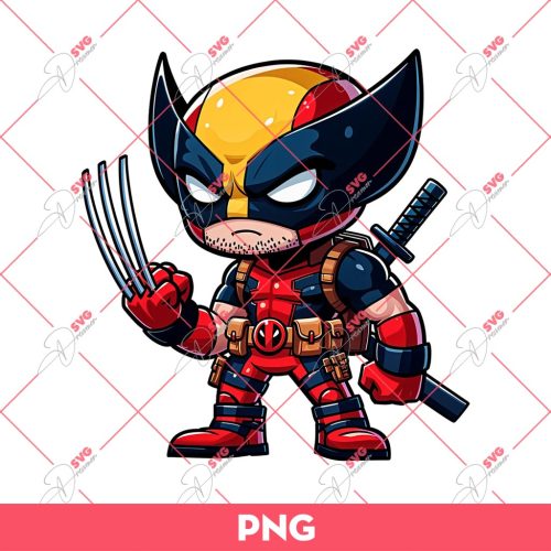Chibi Deadpool X Wolverine PNG, Cute Deadpool And Wolverine PNG