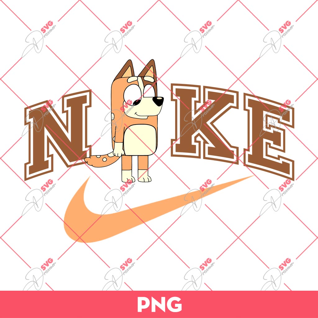 Chilli Heeler Nike Logo PNG, Nike Just Do It PNG, Bluey PNG