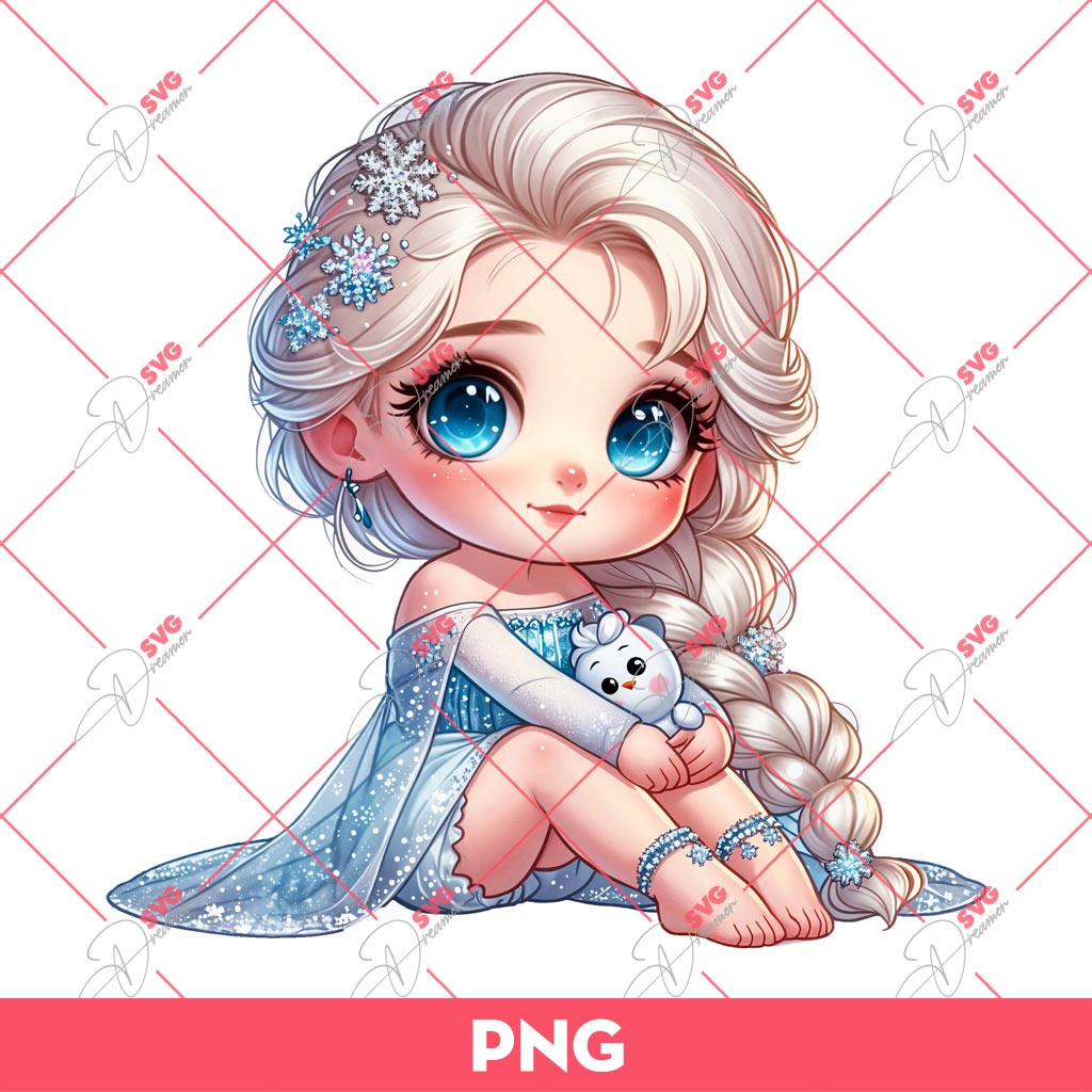Cute Elsa Frozen PNG, Baby Disney Princess Elsa PNG