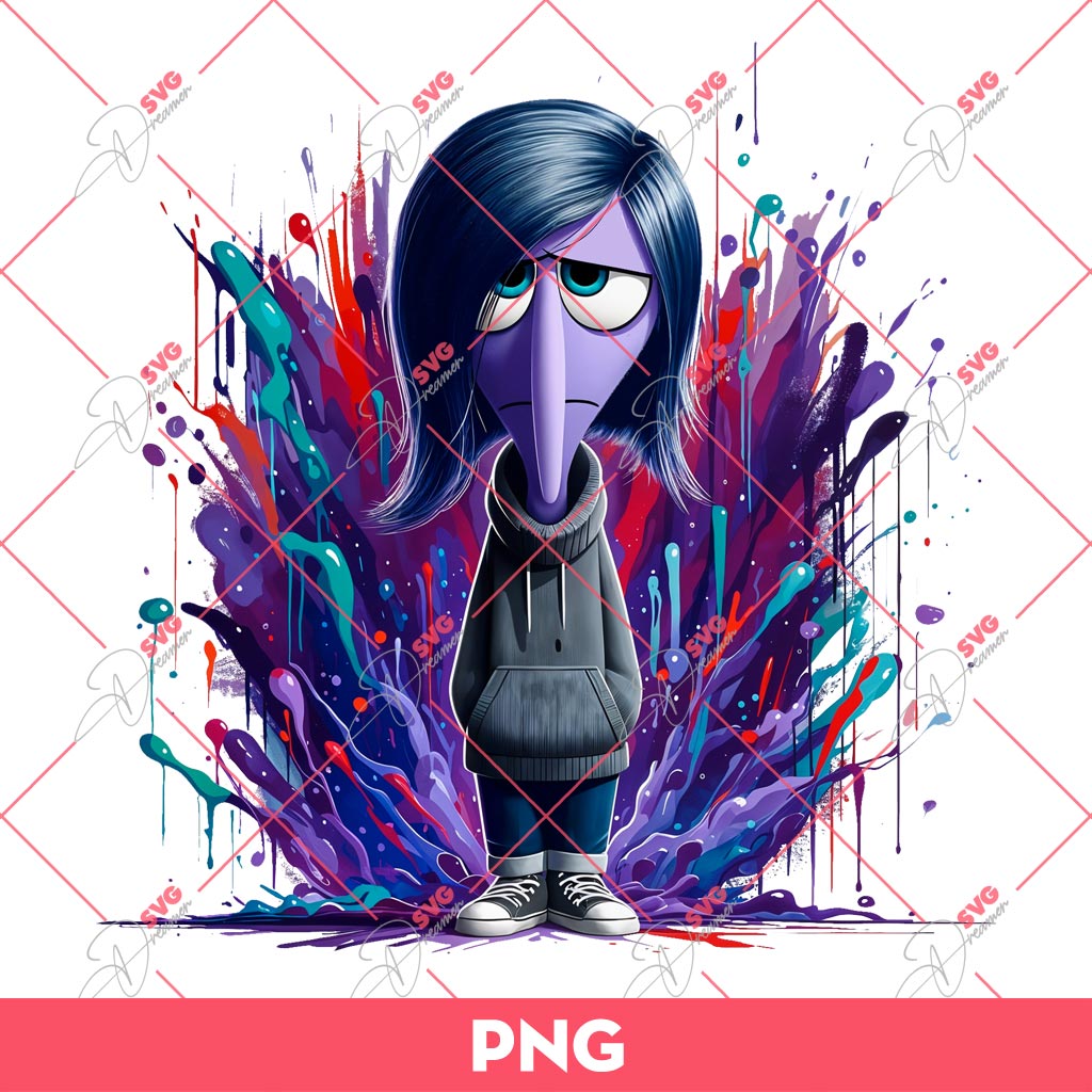 Ennui Inside Out 2 PNG, It's Okay To Feel All The Feels PNG, Ennui Colorful PNG