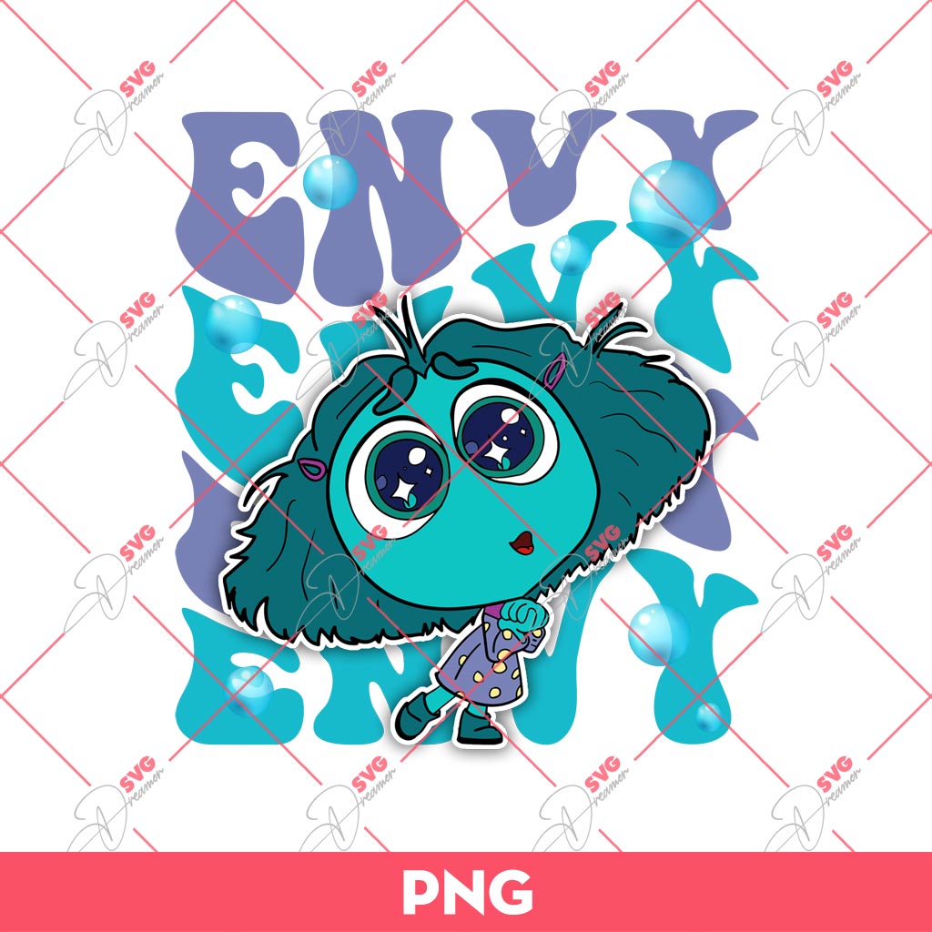 Envy Inside Out 2 PNG, It's Okay To Feel All The Feels PNG