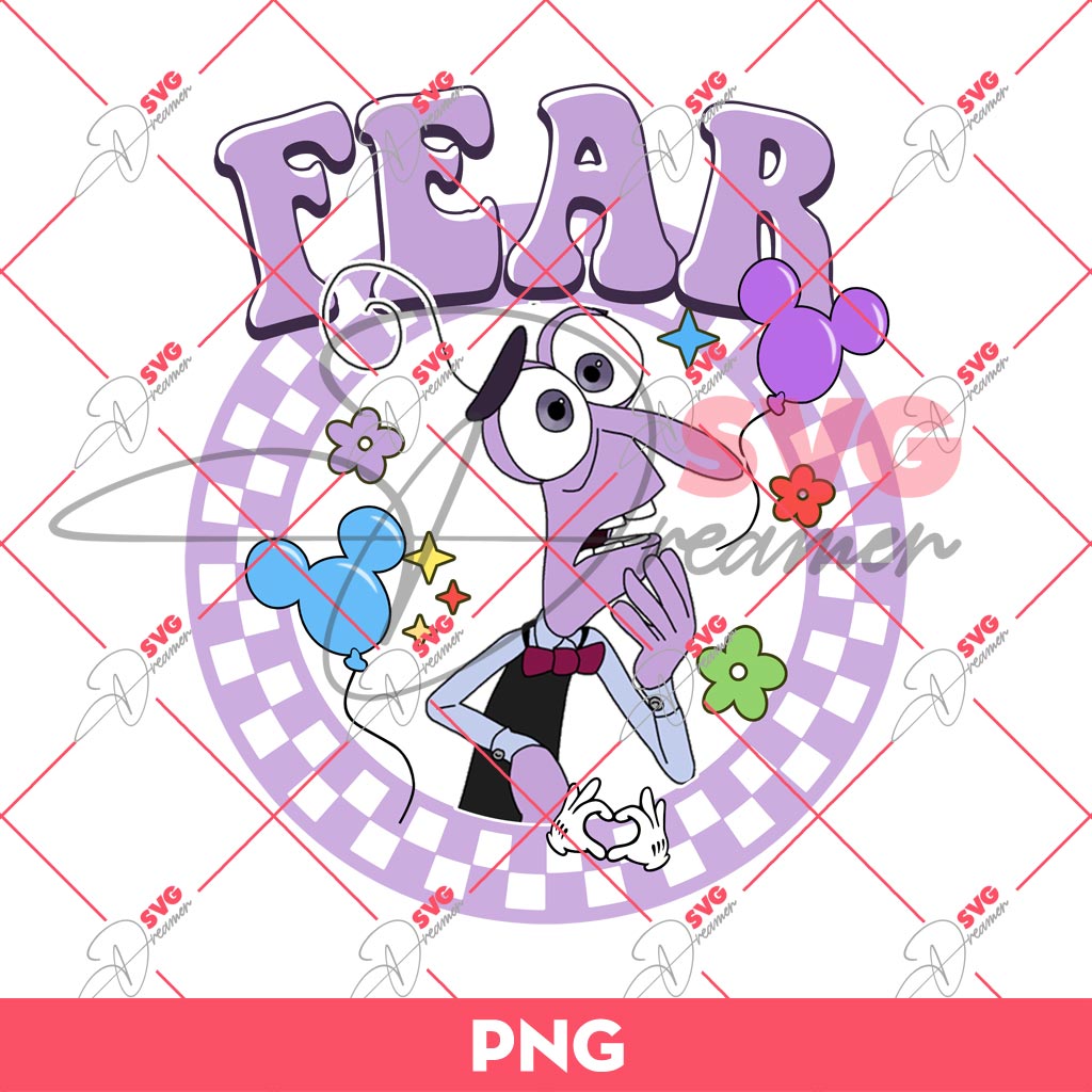 Fear Inside Out 2 Cartoon PNG, Inside Out 2 Movie Characters PNG