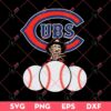 Freddy Krueger Chicago Cubs SVG PNG, Horror Characters Baseball SVG PNG