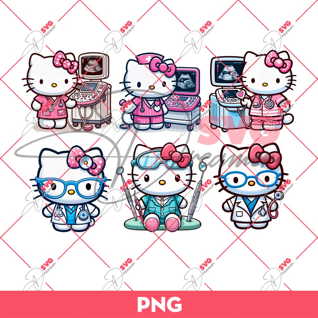 Hello Kitty Nurse PNG, Hello Kitty In Hospital PNG