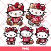 Bundle Hello Kitty SF 49ers PNG, Hello Kitty NFL Football PNG Bundle